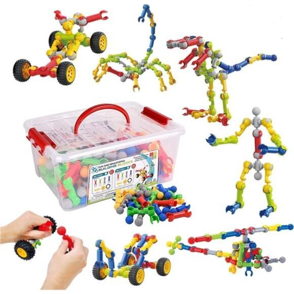 Kids 125 Pieces Building Blocks Educational Stem Building Toys for Boys Girls - Picture 1 of 6